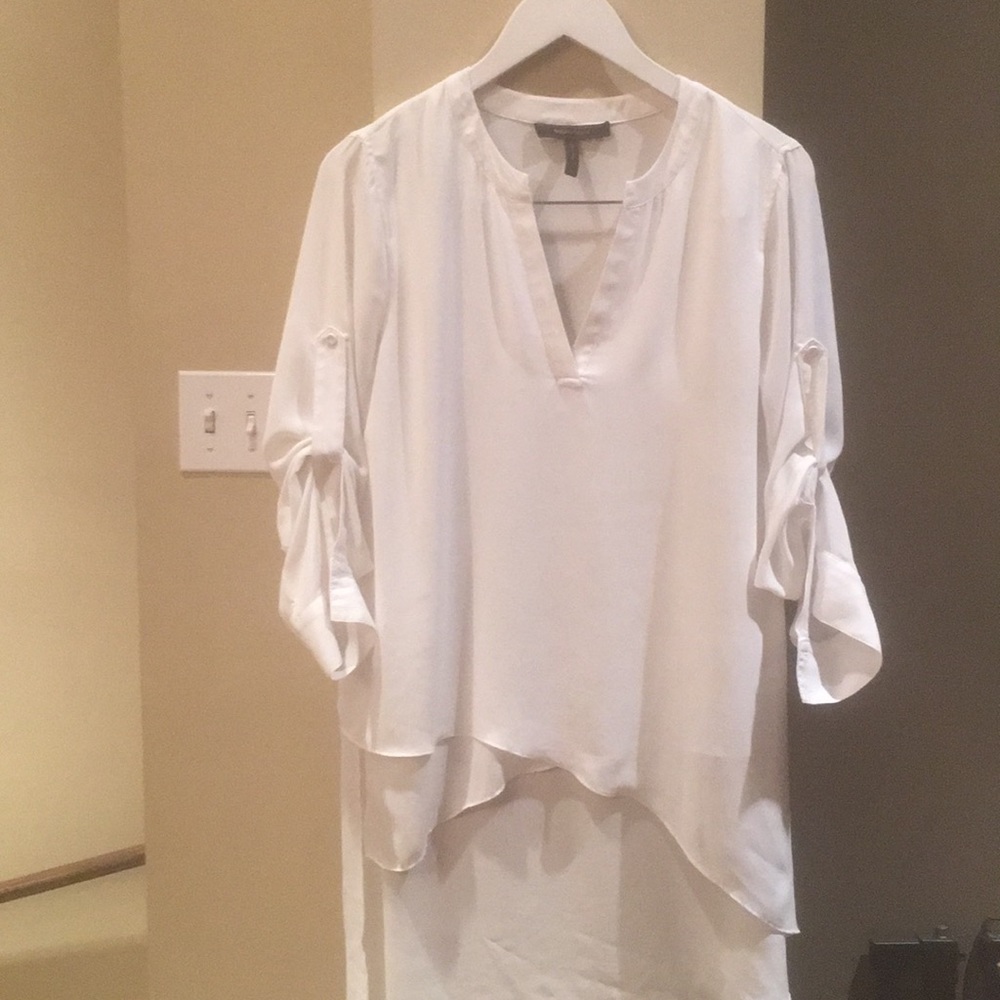 BCBG Maxazria White Silk Blouse!
